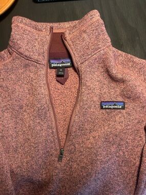 Patagonia Quarter-Zip Fleece Pullover in Dusty Rose